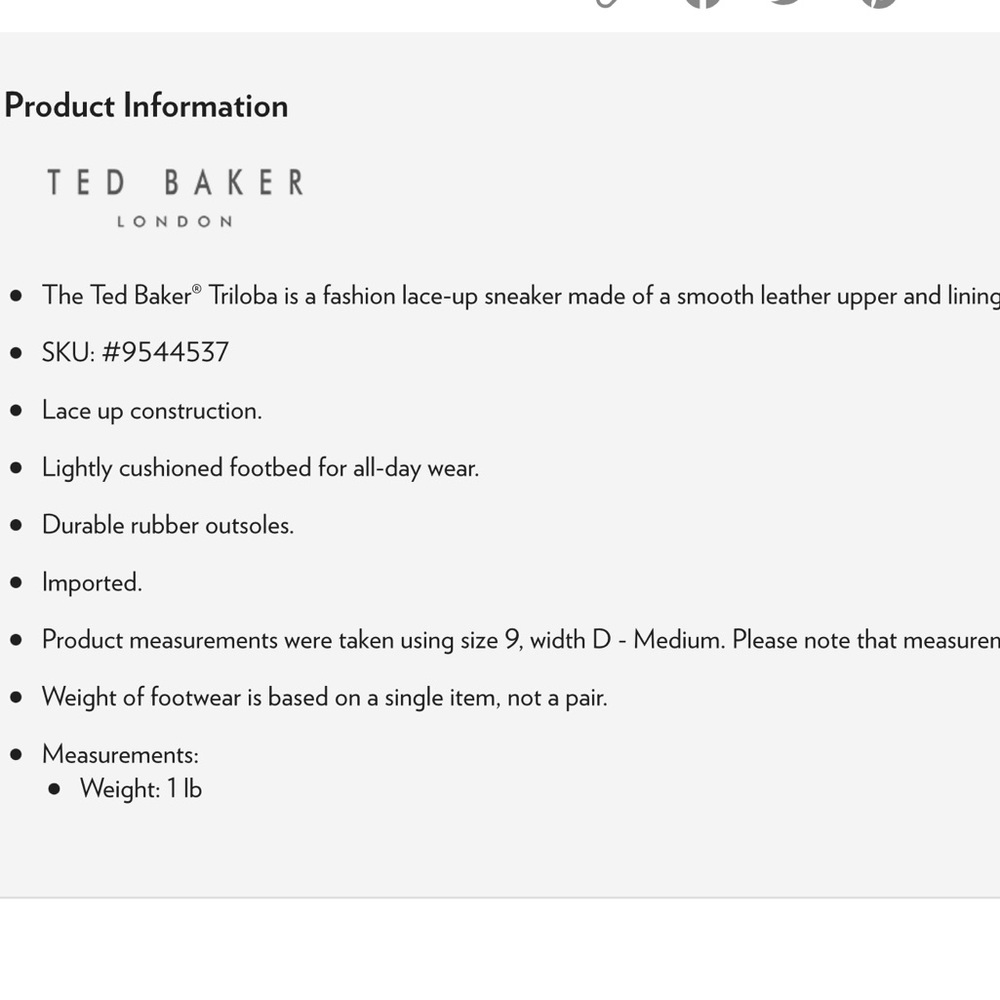 Ted Baker Triloba White Suede Sneakers - Picture 13 of 15